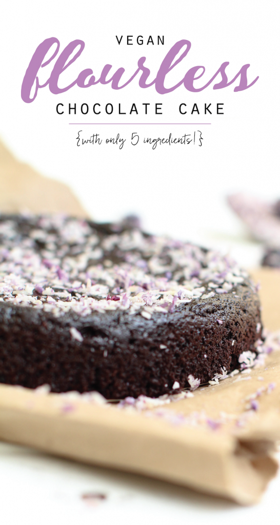Vegan Flourless Chocolate Cake {with just 5 ingredients}