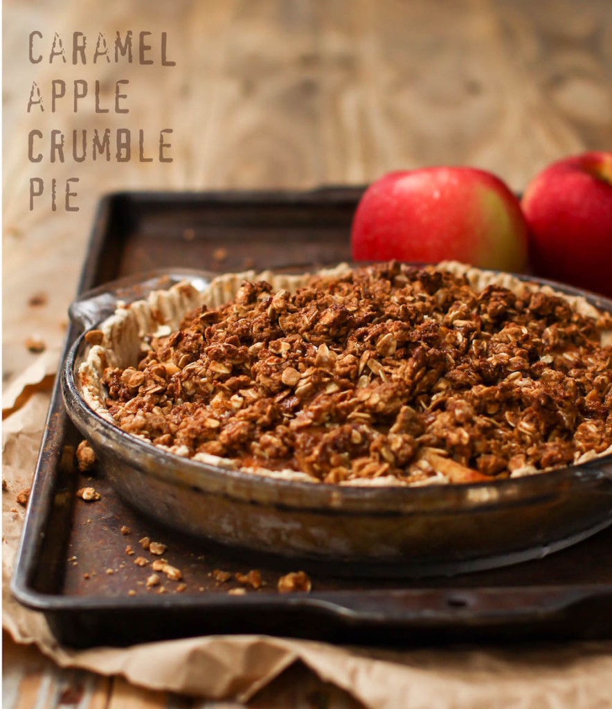 Caramel Apple Crumble Pie - FeastingonFruit.com