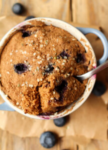 Blueberry Muffin in a Mug - FeastingonFruit.com