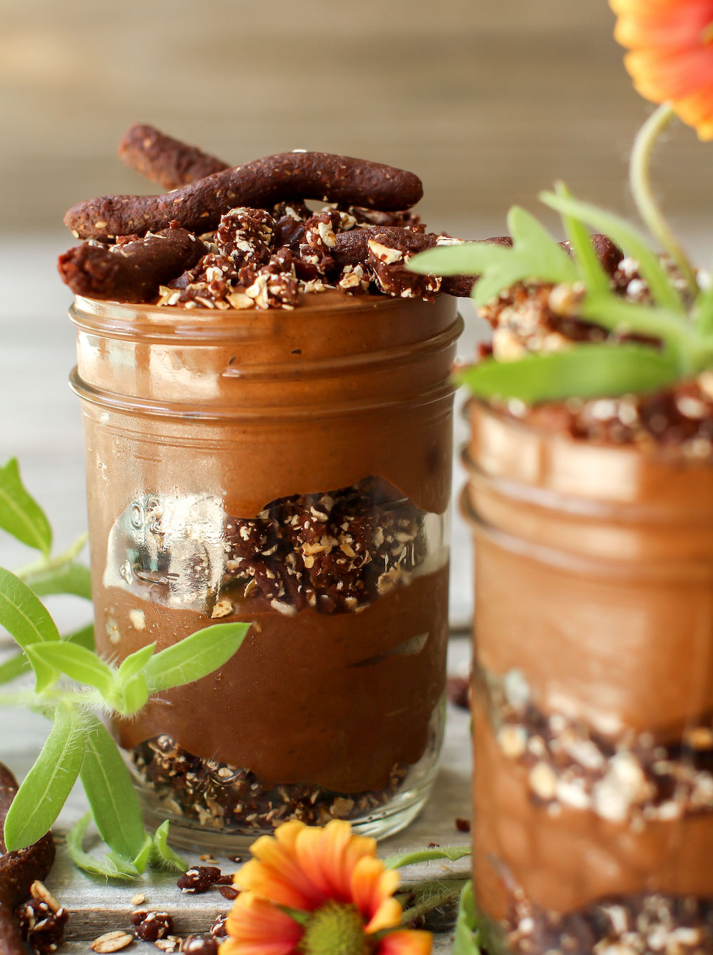 Chia Pudding Dirt Cups (vegan + fruit-sweetened)