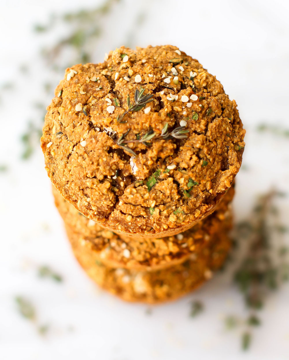 Sweet Potato & Herb Savory Muffins | Vegan, Gluten-Free, Oil-Free