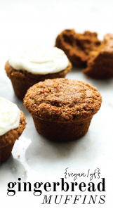 Healthy Gingerbread Muffins {vegan, gluten-free, oil-free}