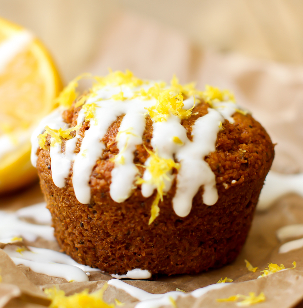 Vegan Lemon Poppy Seed Muffins {gluten-free & oil-free}