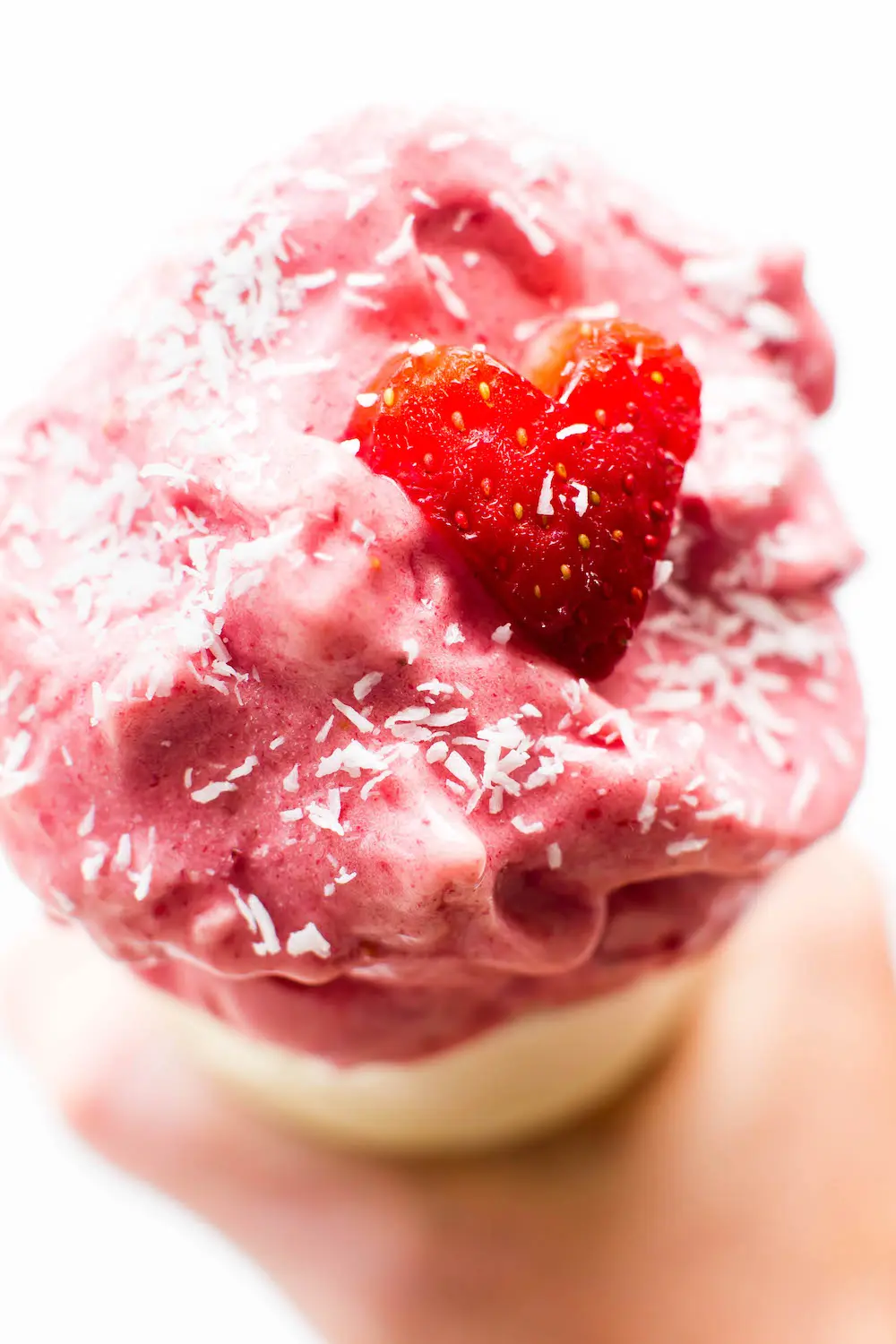 Raspberry Coconut Blender Ice Cream