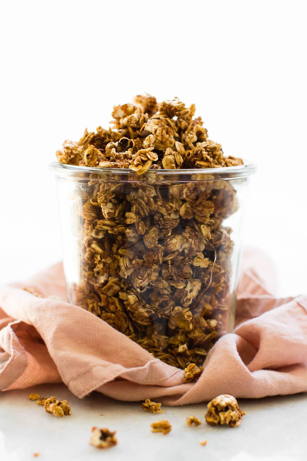 5 Ingredient Popcorn Granola {vegan, gluten-free, oil-free}