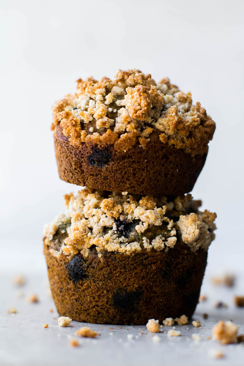 Blueberry Coffee Cake Muffins {vegan, gluten-free, oil-free}