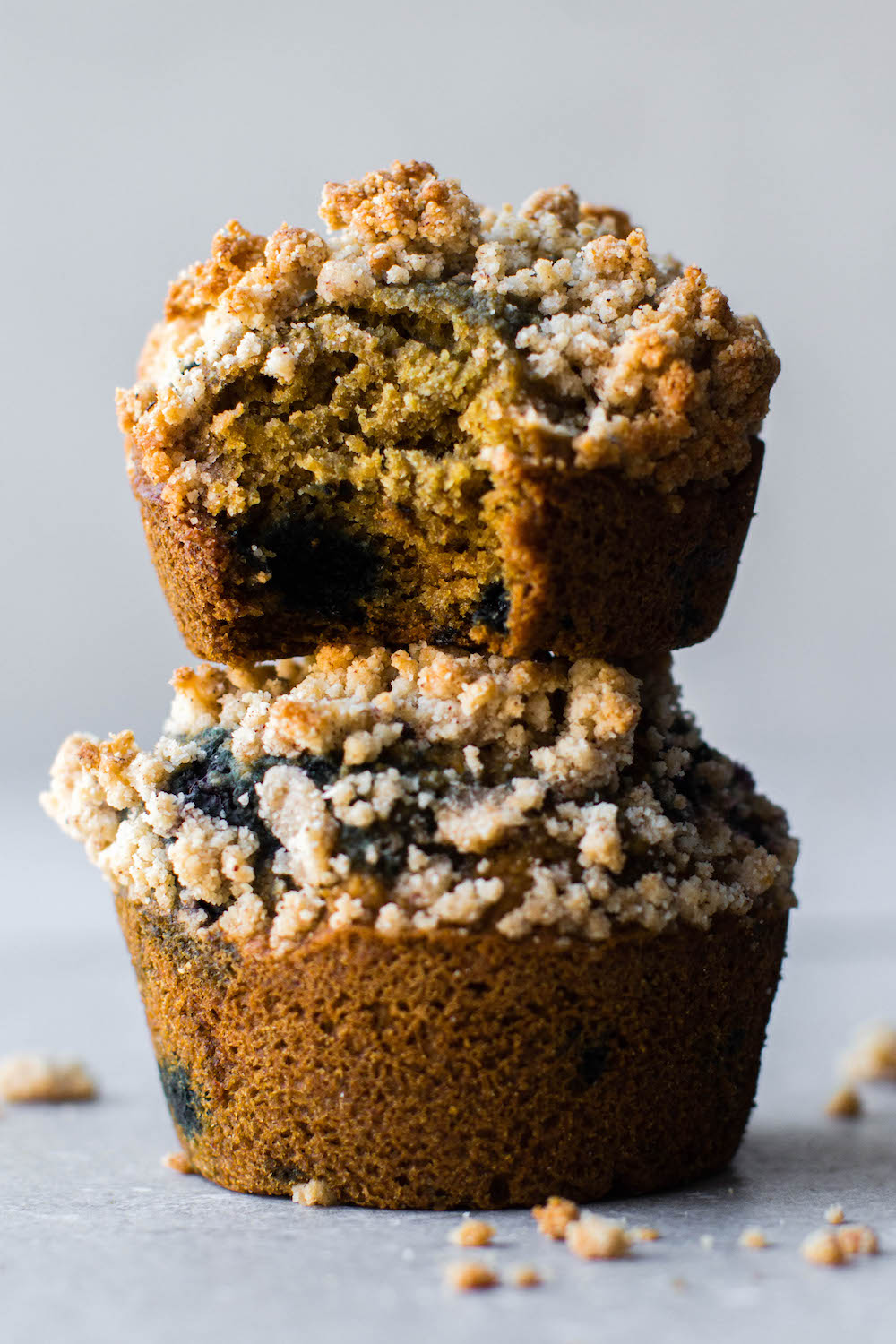 Blueberry Coffee Cake Muffins {vegan, gluten-free, oil-free}
