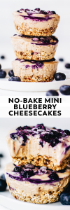 No-Bake Mini Blueberry Cheesecakes