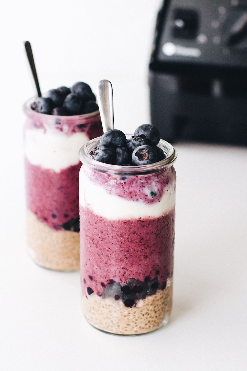 Blueberry Latte Breakfast Smoothie Jars