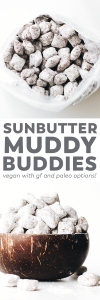 Sunbutter Muddy Buddies (vegan, gluten-free, paleo option!)