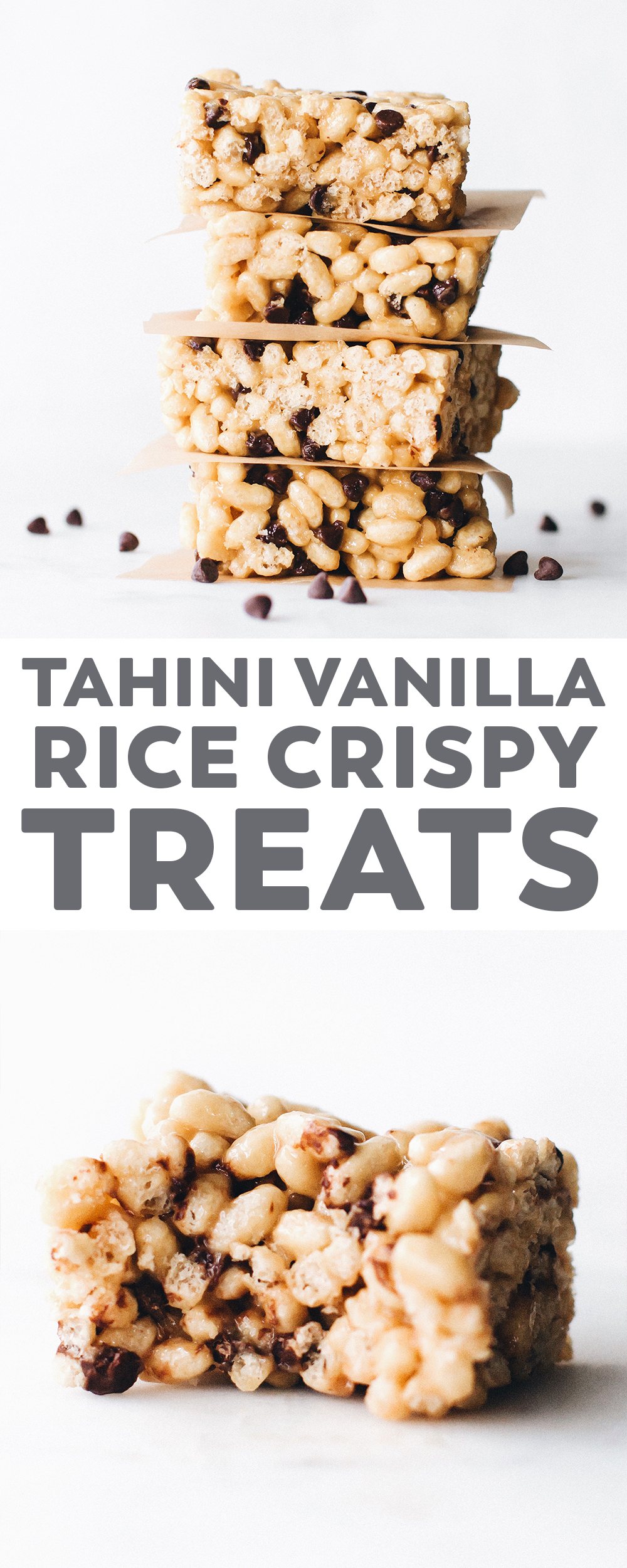 Vanilla Tahini Rice Crispy Treats