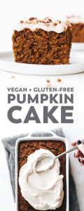 Vegan Pumpkin Cake (gluten-free + oil-free)