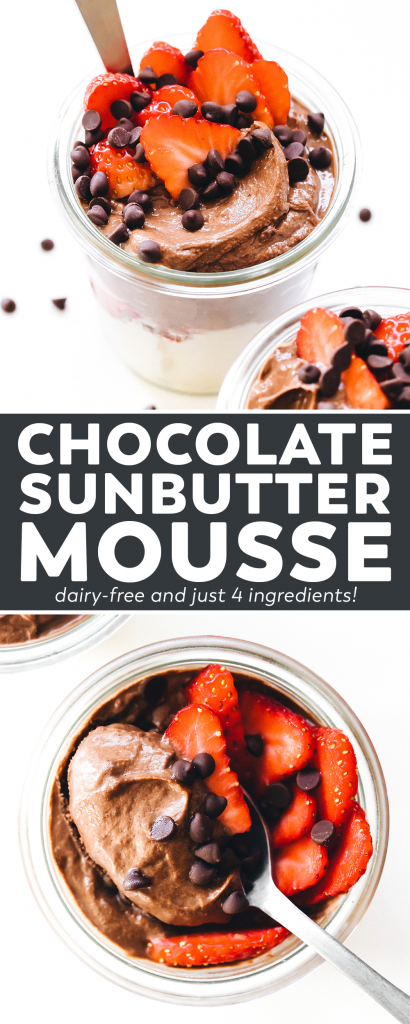 4-Ingredient SunButter Chocolate Mousse