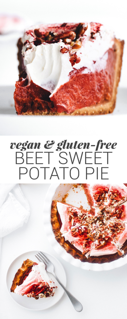Beet Sweet Potato Pie (vegan + gluten-free)