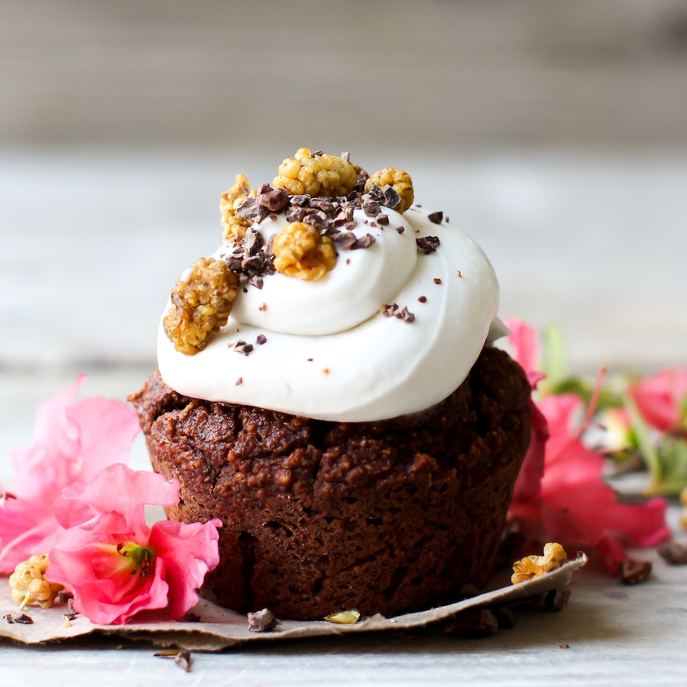 The Healthiest Chocolate Cupcakes {vegan / gluten-free / oil-free / fruit-sweetened}