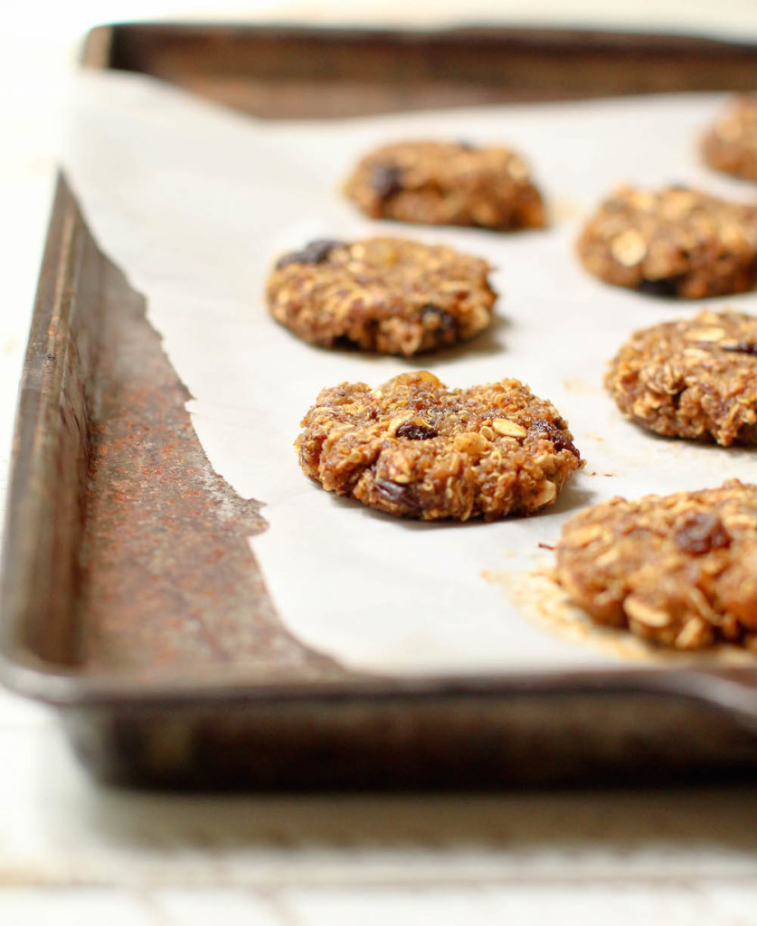 Quinoa Oatmeal Raisin Cookies - FeastingonFruit.com
