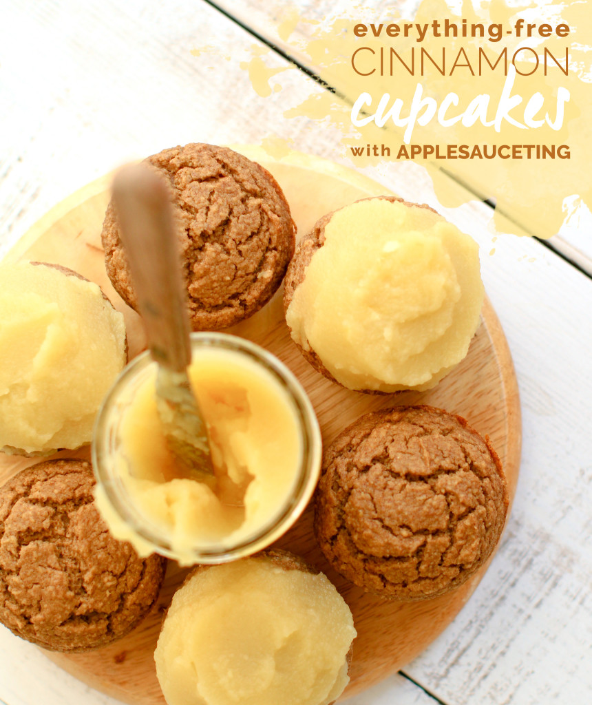 Everything-Free Cinnamon Cupcakes with Applesauceting - FeastingonFruit.com