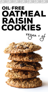 Oil-Free Oatmeal Raisin Cookies (Vegan + GF) - FeastingonFruit.com
