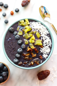 Blueberry Date Smoothie Bowls - Fit Foodie Finds