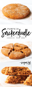 Pumpkin Snickerdoodle Single Cookie Recipe {vegan & gluten-free}