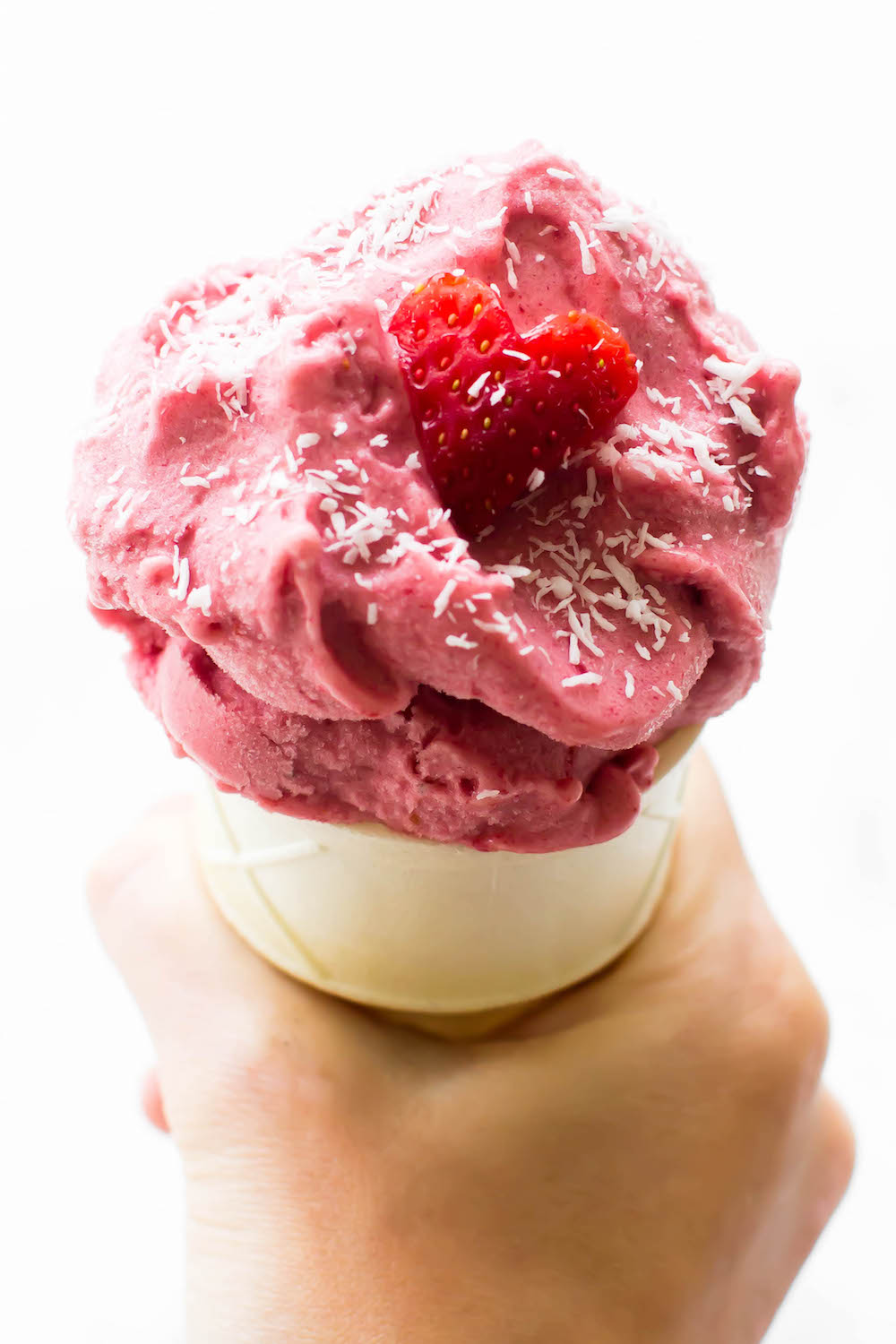 Raspberry Coconut Blender Ice Cream