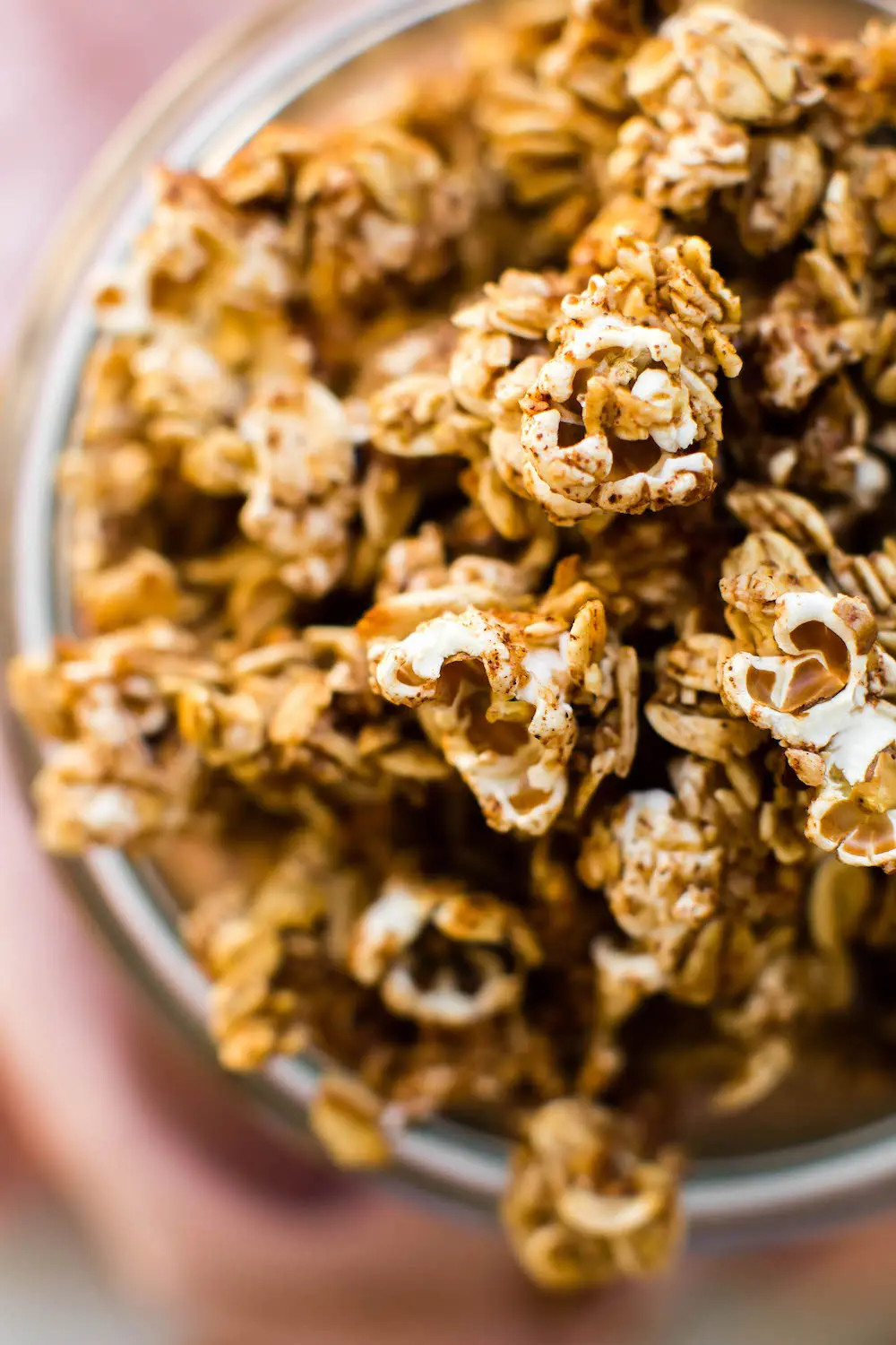 5 Ingredient Popcorn Granola {vegan, gluten-free, oil-free}