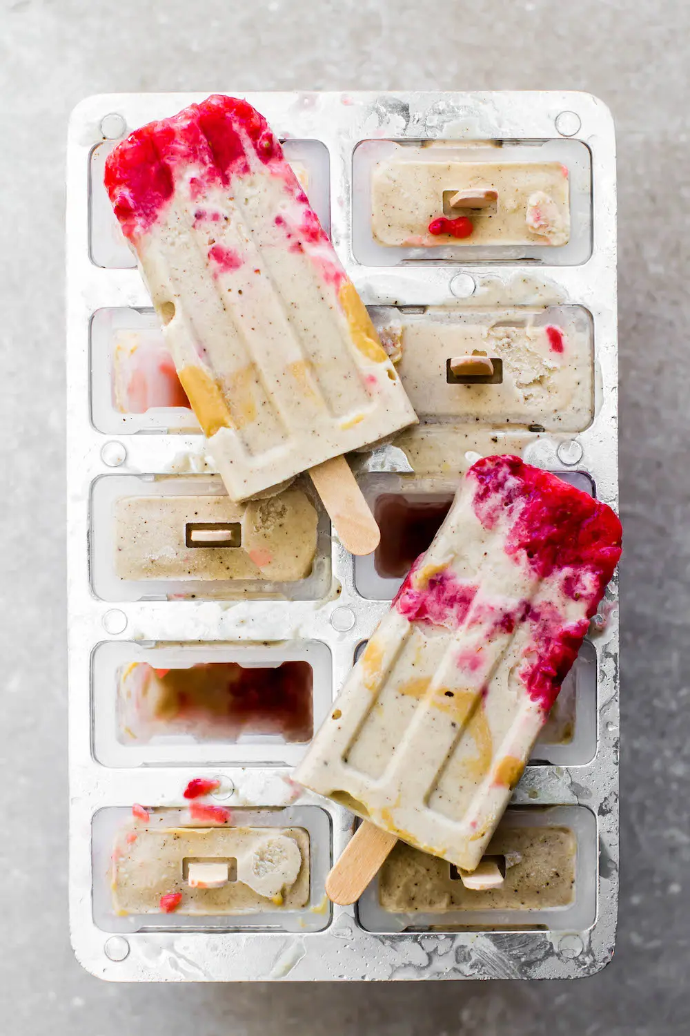 Strawberry Tahini Ice Cream Pops