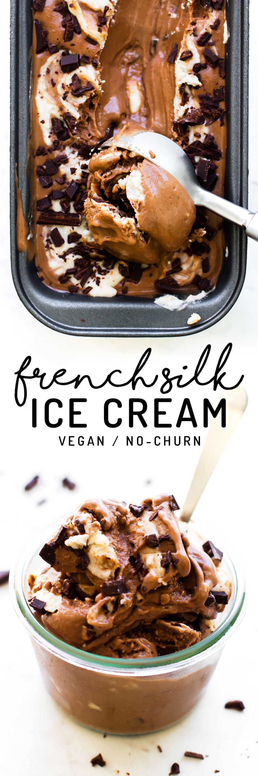Vegan French Silk Ice Cream (no-churn!)