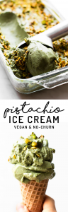 No-Churn Vegan Pistachio Ice Cream