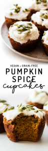 Pumpkin Spice Cupcakes (Vegan + Paleo)
