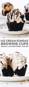Ice Cream Sundae Brownie Cups