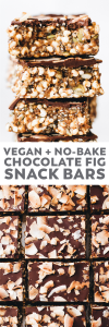 Chocolate Fig Snack Bars (Vegan + No-Bake)