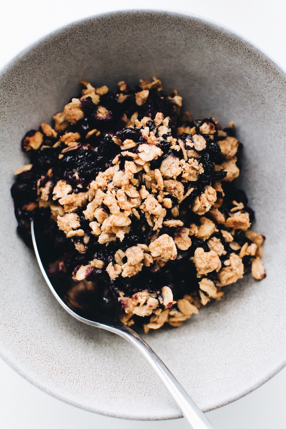 Tahini Oat Blueberry Crumble (Vegan + Gluten-Free)
