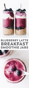 Blueberry Latte Breakfast Smoothie Jars