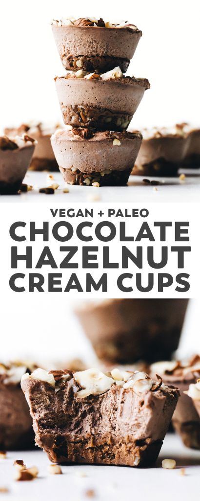 Chocolate Hazelnut Cream Cups (vegan + paleo)