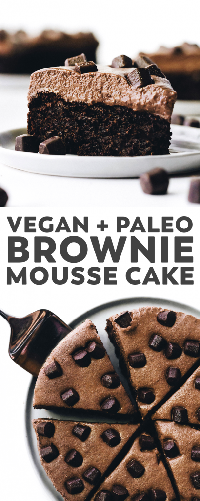 Brownie Mousse Cake (vegan + paleo)