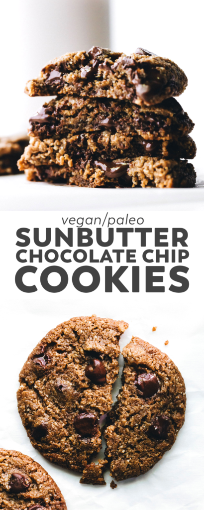 SunButter Chocolate Chip Cookies (vegan + paleo)