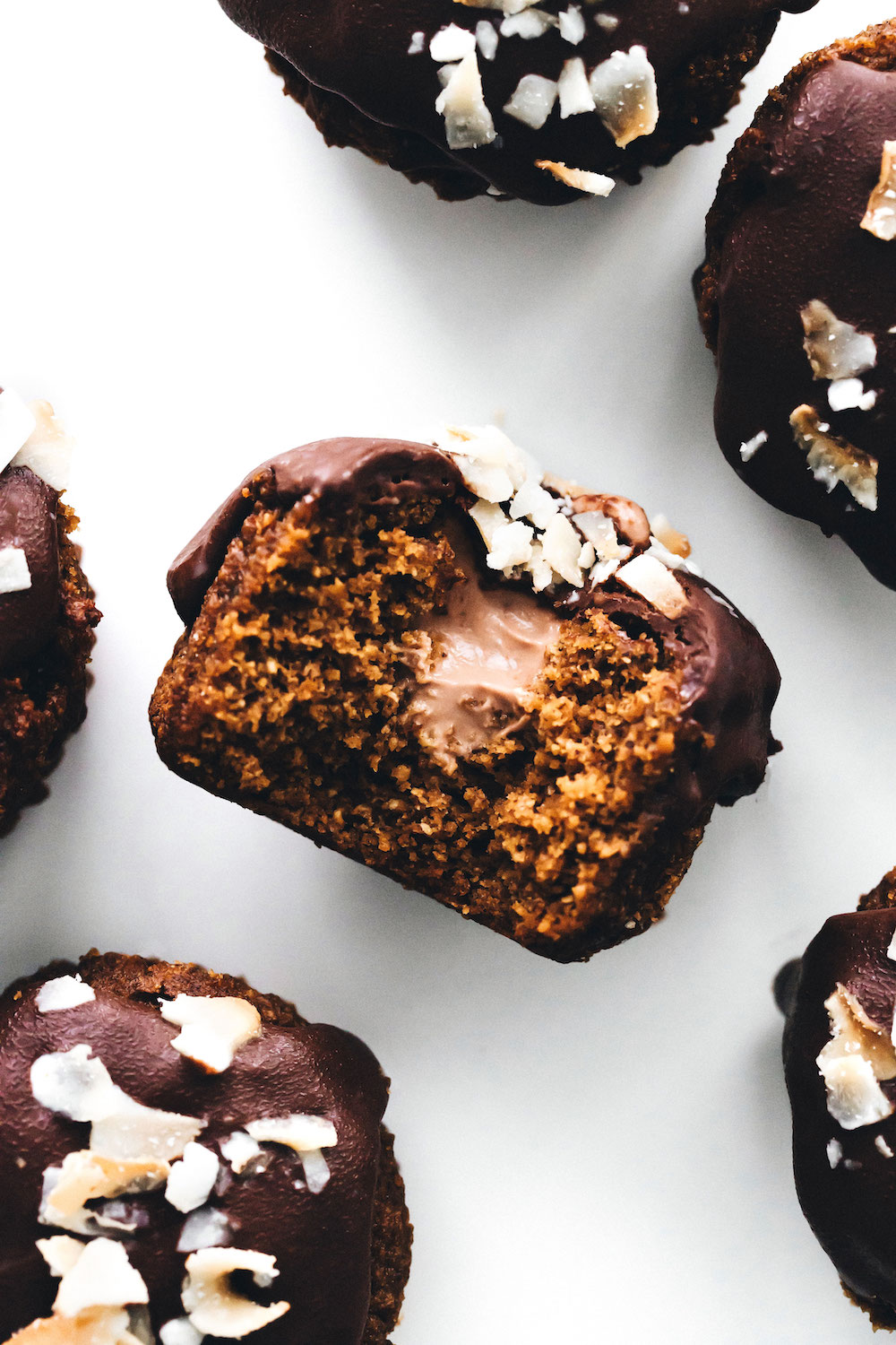 Chocolate-Filled Pumpkin Cupcakes (vegan + paleo)
