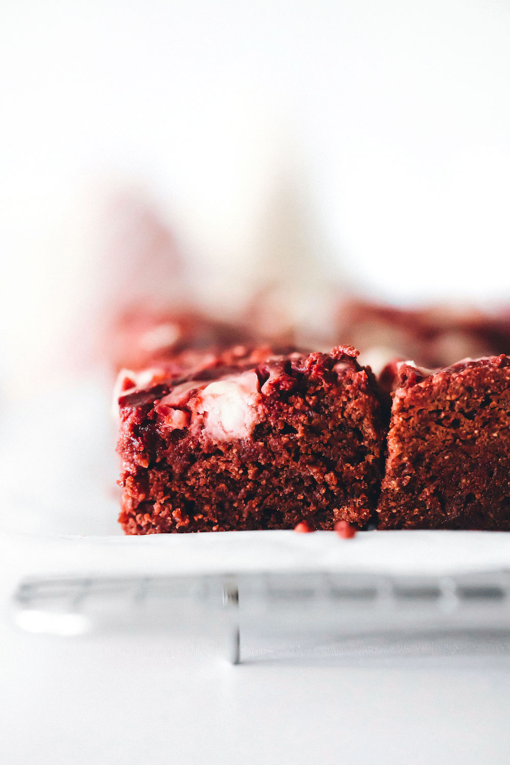 Red Velvet Cheesecake Brownies (vegan + gluten-free)