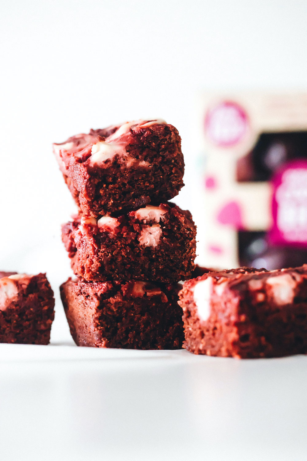 Red Velvet Cheesecake Brownies (vegan + gluten-free)