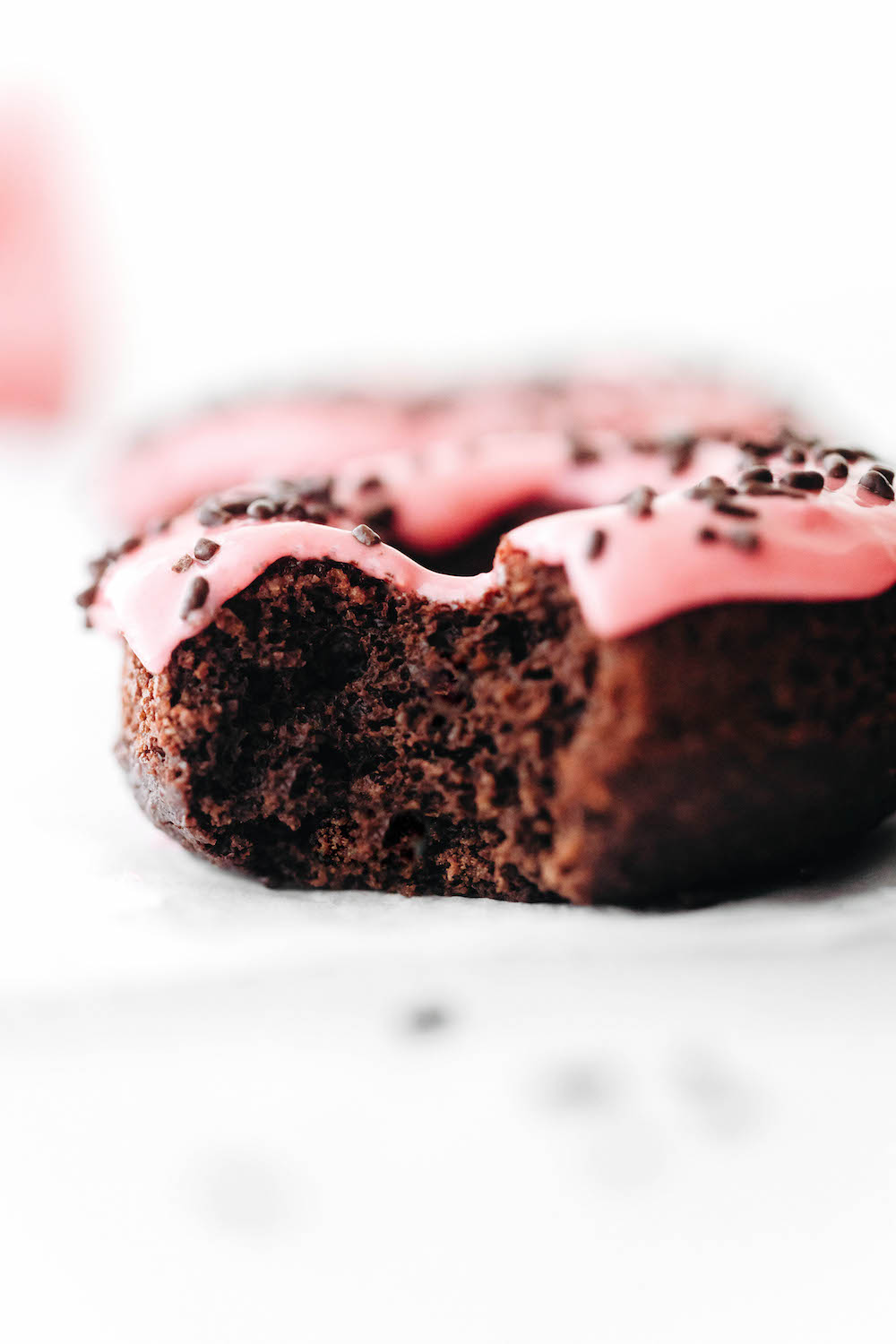 Raspberry Glazed Chocolate Donuts (vegan + gf)