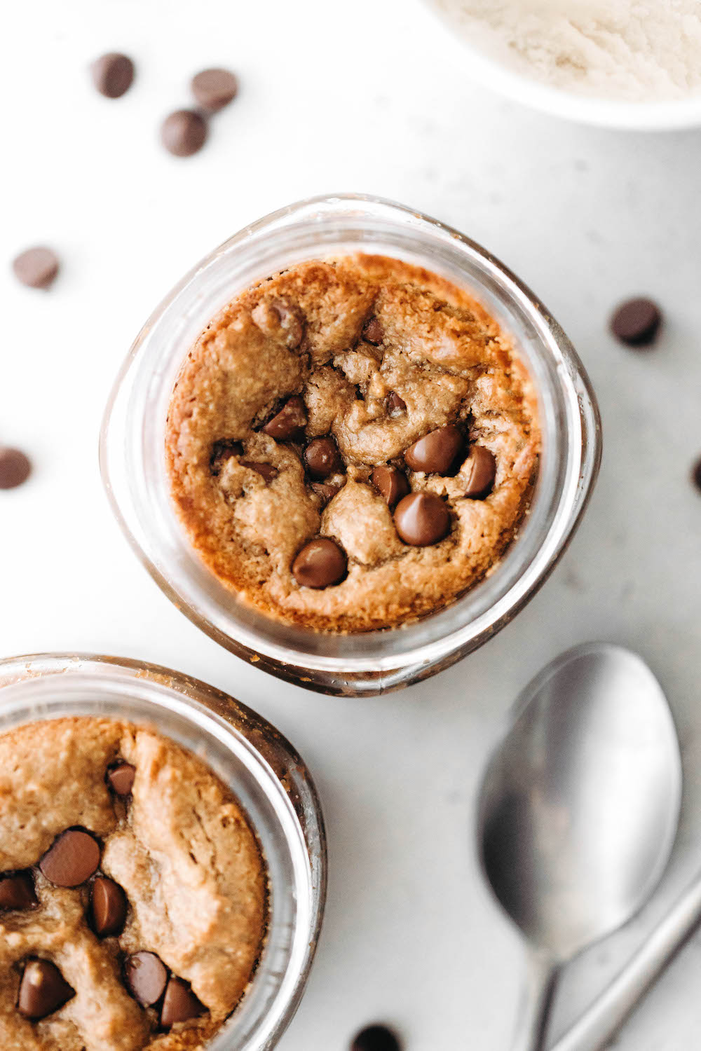 Chocolate Chip Mug Cookies (vegan + gluten-free)