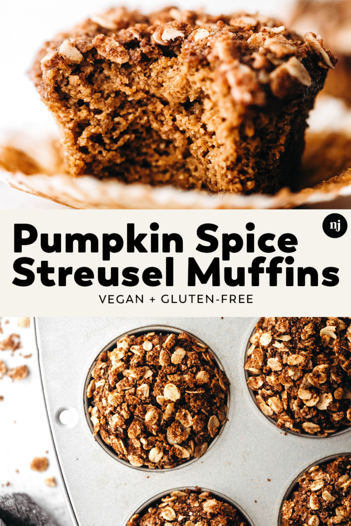 Pumpkin Streusel Muffins (vegan + gluten-free)